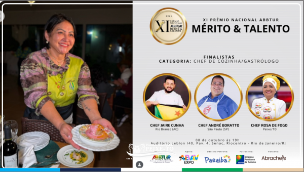 CHEFE ROSA DE FOGO REPRESENTA PEIXE EM PREMIAÇÃO NACIONAL NO RIO DE JANEIRO