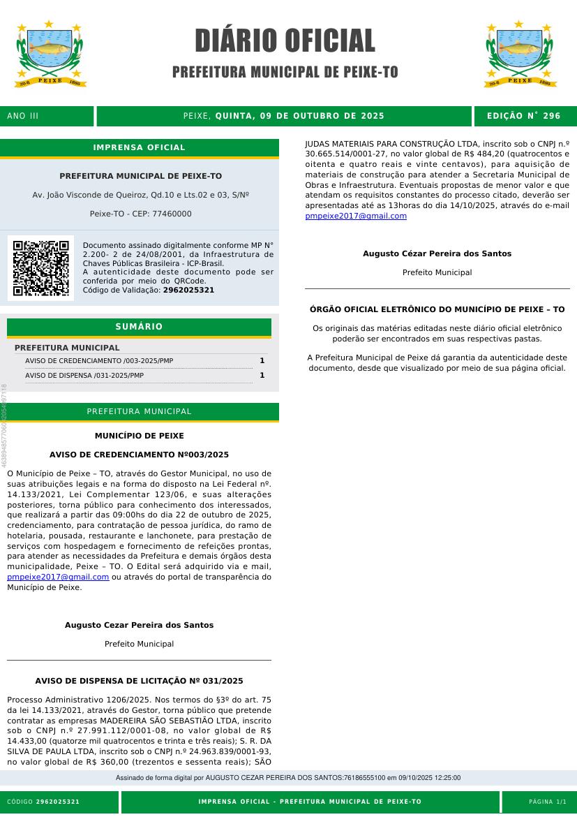 Capa da edição