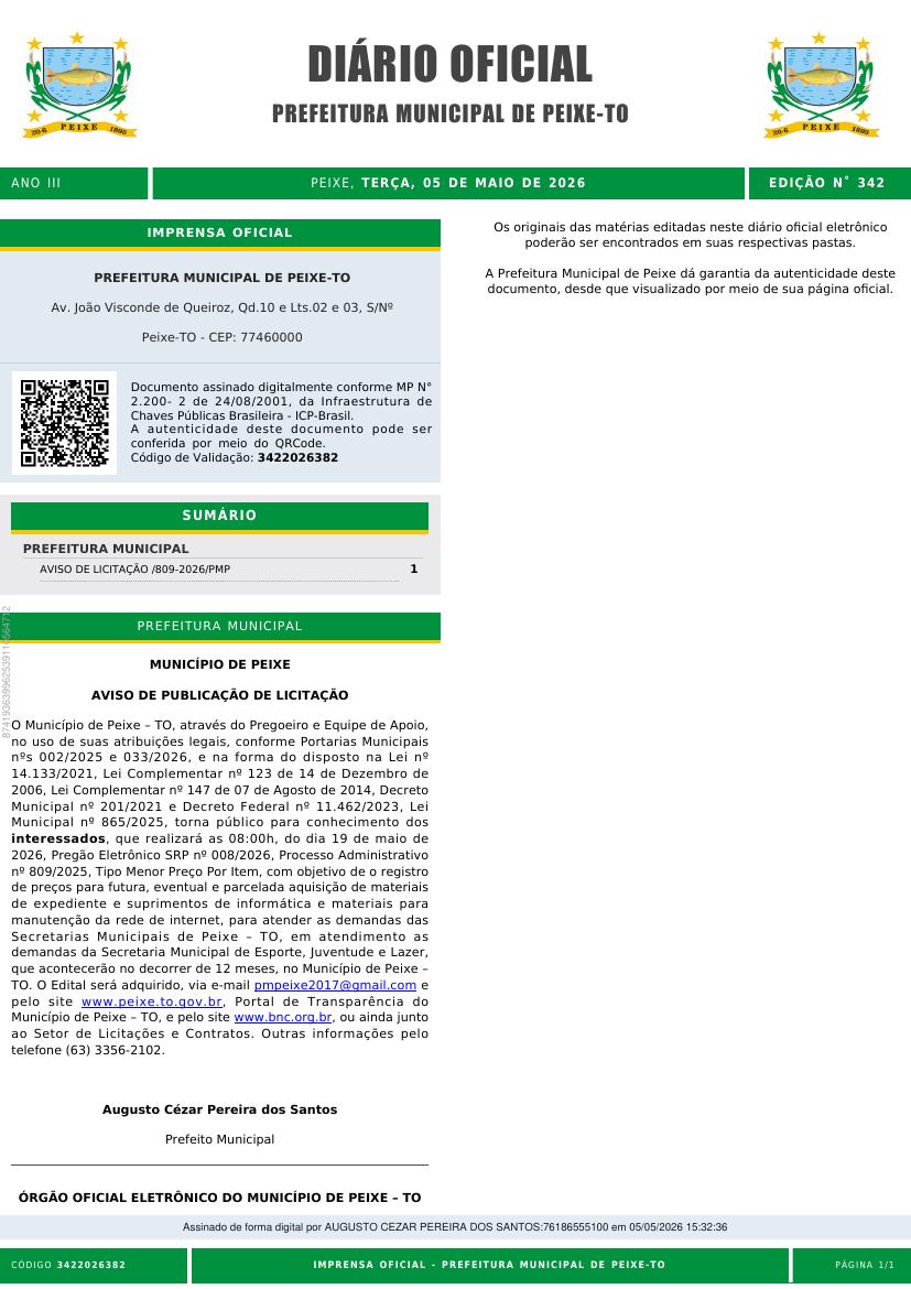 Capa da edição