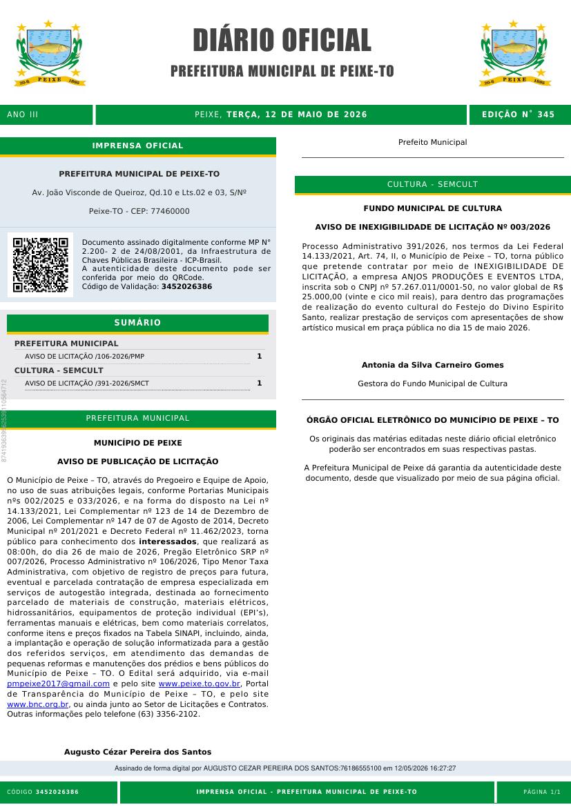 Capa da edição