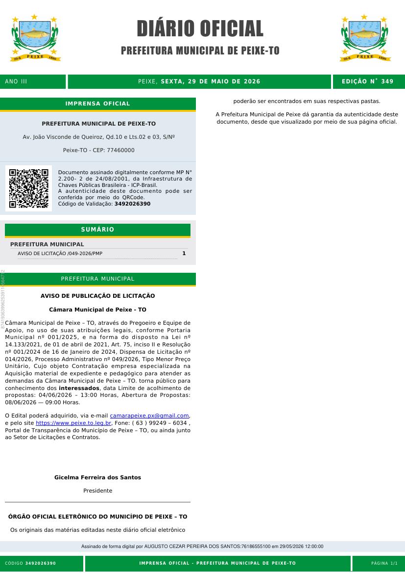 Capa da edição
