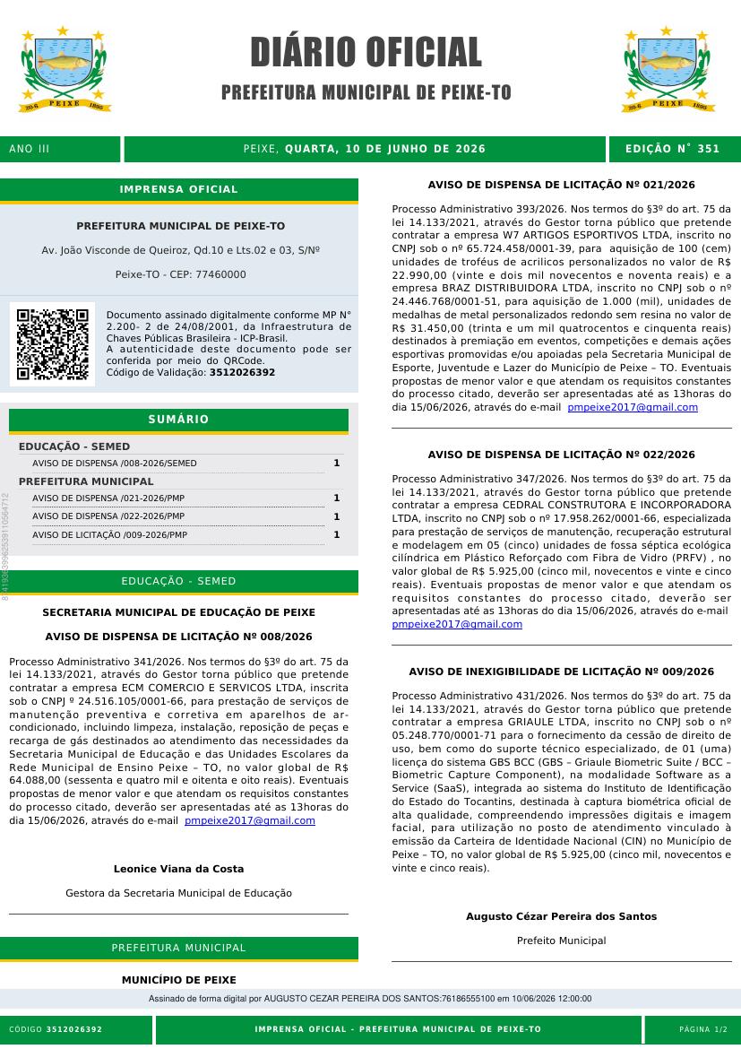 Capa da edição