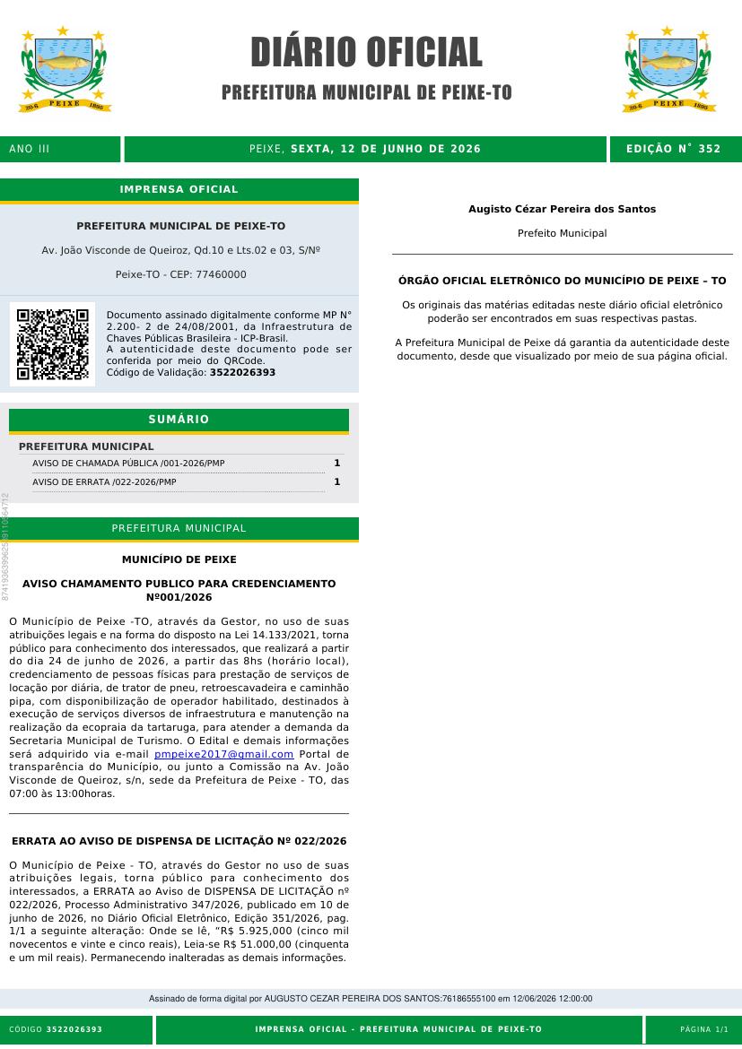 Capa da edição