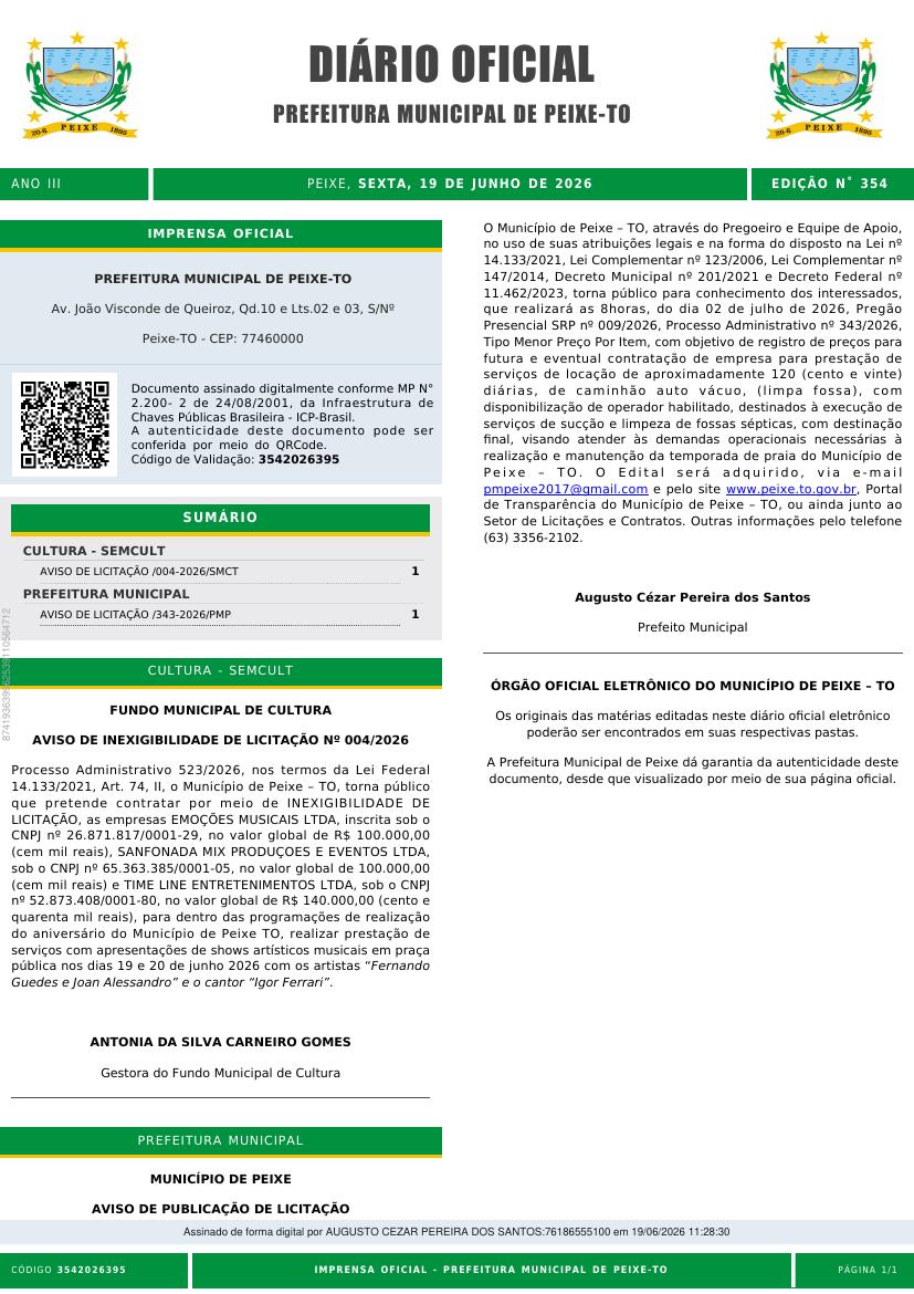 Capa da edição