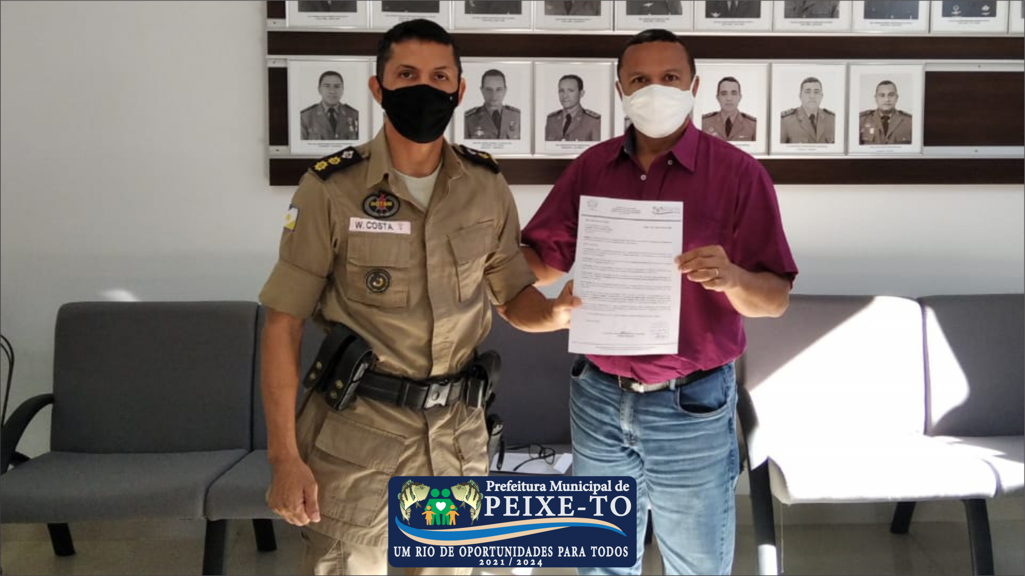 PREFEITO PROTOCOLA OFÍCIO SOLICITANDO AMPLIAÇÃO POLICIAMENTO NO COMBATE AO COVID - 19
