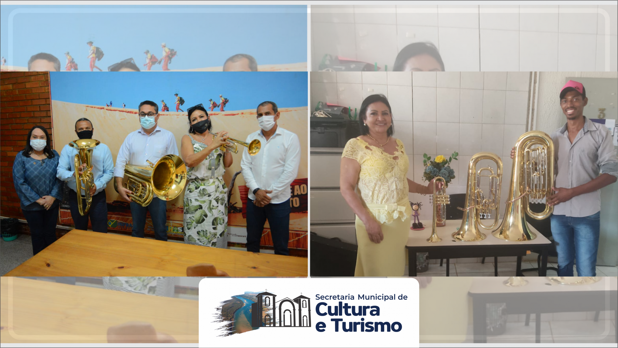 BANDA DE MÚSICA SANTA CECÍLIA É CONTEMPLADA COM INSTRUMENTOS DE SOPRO