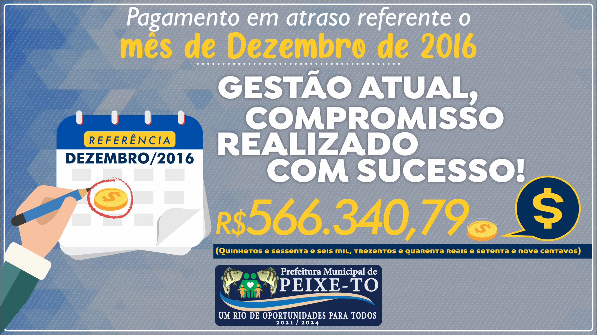 PREFEITURA MUNICIPAL DE PEIXE CUMPRE COM TAC ASSINADO EM 02 DE FEVEREIRO DE 2018
