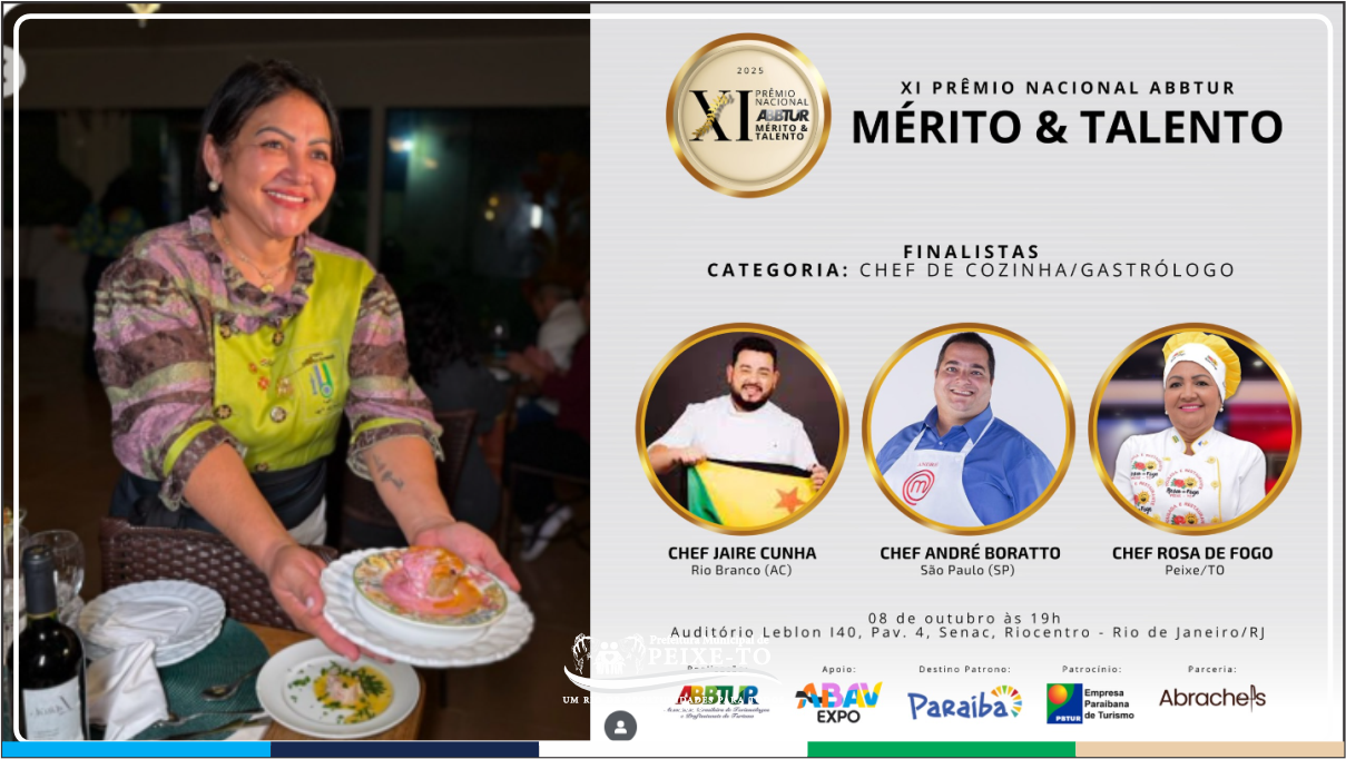 CHEFE ROSA DE FOGO REPRESENTA PEIXE EM PREMIAÇÃO NACIONAL NO RIO DE JANEIRO CHEFE ROSA DE FOGO REPRESENTA PEIXE EM PREMIAÇÃO NACIONAL NO RIO DE JANEIRO