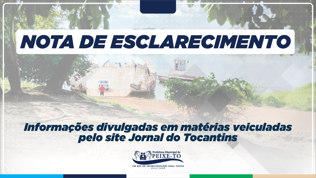 NOTA DE ESCLARECIMENTO